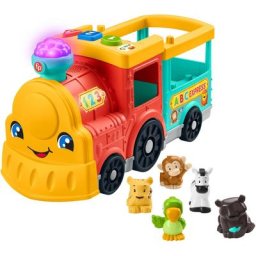 Fisher-Price® Spielzeug-Eisenbahn Little People, ABC Zug, inkl. 5 Tierfreunde Figuren, mit Licht und Sound