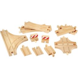 BRIO® Gleise-Set Ergänzungsset Holzschienensystem, BRIO® WORLD, Schienen und Weichensortiment, FSC®- schützt Wald - weltweit