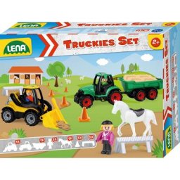 Lena® Spielzeug-Traktor Truckies Set Bauernhof, inkluisve Schaufellader und Spielfigur, Made in Europe