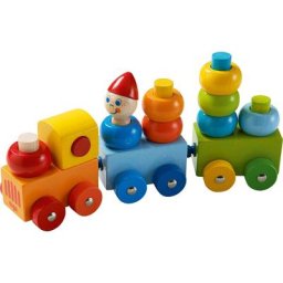Haba Spielzeug-Eisenbahn Entdeckerzug Farbkringel, aus Holz, Made in Germany