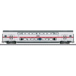 Märklin Personenwagen IC2 Doppelstock-Mittelwagen DBpza 682.2, 2. Klasse - 43489, Spur H0, mit Lichteffekten, Made in Europe