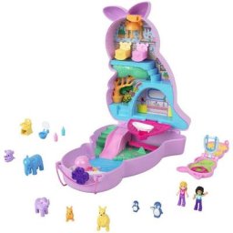 Polly Pocket Spielwelt Mama und Joey Känguru Tasche, mit 2 Puppen