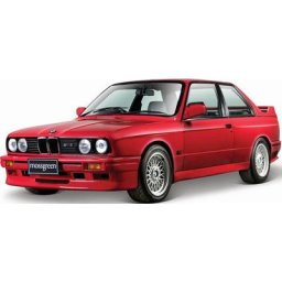 Bburago Sammlerauto BMW M3 (E30) 88, rot, Maßstab 1:24