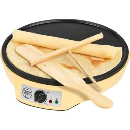 bestron Crêpesmaker ASW602 Sweet Dreams, 1000 W, Ø 30 cm, inkl. Teigverteiler & Crêpes-Wender, Antihaftbeschichtung
