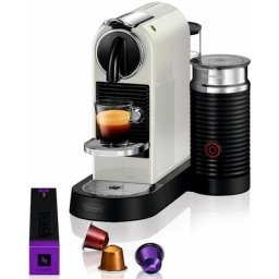 Nespresso Kapselmaschine CITIZ EN 267.WAE von DeLonghi, White, inkl. Aeroccino Milchaufschäumer, Willkommenspaket mit 14 Kapseln