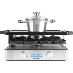 Gastroback Raclette und Fondue-Set 42562 Design Advanced Plus, 9 Raclettepfännchen, 2200 W