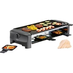 PRINCESS Raclette 8 Grill & Teppanyaki Party - 162840, 8 Raclettepfännchen, 1300 W