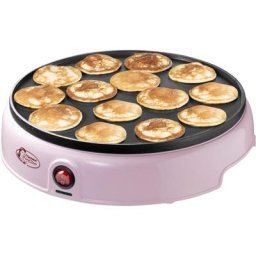 bestron Poffertjes-Maker APFM700SDP, 800 W, Retro Design, Mini Pfannkuchen Automat, mit Antihaftbeschichtung