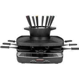 Gastroback Raclette und Fondue-Set 42567 Family and Friends, 8 Raclettepfännchen, 1200 W