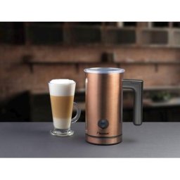 bestron Milchaufschäumer AMK1000CO, 550 W, 360°- Basis, 300ml, antihaftbeschichtet, Füllstandsmarkierung