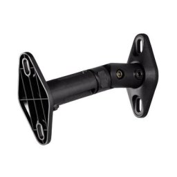 Hama 2 Lautsprecherhalter für Boxen bis 2 kg 360° Wandhalterung Schwarz Lautsprecher-Wandhalterung