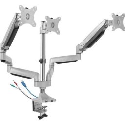 Raidsonic ICY BOX Ständer mit Tischhalterung für drei Monitore bis zu 32 (81cm) Monitor-Halterung, (Drehmomenteinstellung)