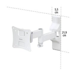 Hama FULLMOTION, 5 Sterne, 66cm (26), Wandhalterung weiß TV-Wandhalterung, (bis 26 Zoll, - Besonderheit: Wasserwaage integriert - Lochmaß Befestigung: bis M6)