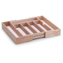 Zeller Present Besteckkasten, ausziehbar, Gummibaumholz