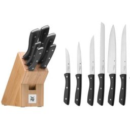 WMF Messerblock Profi Select (7tlg), Klingen aus rostfreiem Spezialklingenstahl, Block aus Bambus