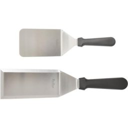 PINTINOX Küchenspachtel Professional, Edelstahl, 1 Spatel 15,6 x 7,6 cm, 1 Spatel 14,6 x 9,6 cm