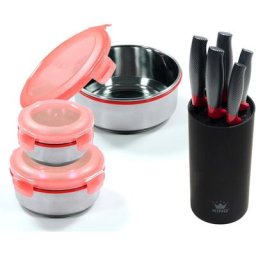 KING Messerblock Carbon Optic (9tlg), inkl. 3-teiligem Dosen-Set