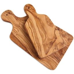 Olivenholz-erleben Schneidebrett, Olivenholz, (Set, 2-St)