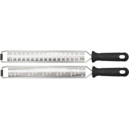 PINTINOX Küchenreibe Professional, Edelstahl, Kunststoff, (Set, 2-St), (Reibe mit Bandklinge und Schaber)