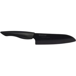 KYOCERA Santokumesser SHIN, ultraleicht, mit schwarzer Keramik-Klinge, Länge 16 cm