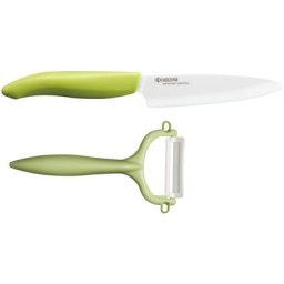 KYOCERA Messer-Set Gen (Set, 2-tlg), scharfe Hochleistungskeramik-Klinge, (Universalmesser, Sparschäler)