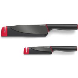 Joseph Joseph Messer-Set Slice&Sharpen (Set, 2-tlg), Set: Koch- und Schälmesser, mit integriertem Messerschärfer