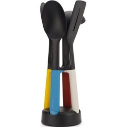 Joseph Joseph Kochbesteck-Set Elevate™ Slim (Set, 5-tlg., Storage stand, Slotted Turner, Slotted spoon, Solid spoon, Ladle), mit Ständer