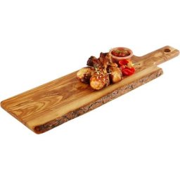 APS Servierbrett, Olivenholz, Naturprodukt, jedes Stück ein Unikat, 51x15 cm