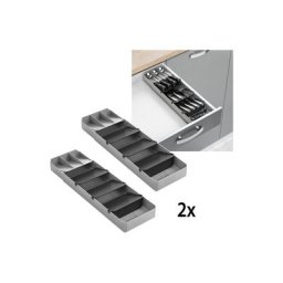 Metaltex Schubladeneinsatz (2 St), ausziehbar, für bis zu 90 Besteckteile