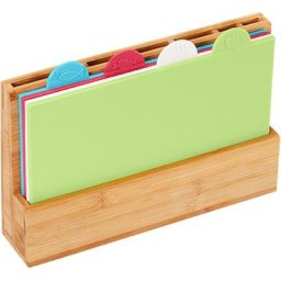 Metaltex Schneidebrett Cut&Store, Bambus, Kunststoff, (Set), 5-teilig