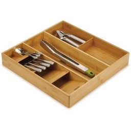 Joseph Joseph Besteckkasten DrawerStore Organizer, Bambus, für Besteck, Küchenhelfer, Kochzubehör
