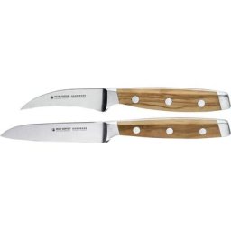 Felix Solingen Messer-Set FIRST CLASS WOOD (Set, 2-tlg), Schälmesser 7 cm, Gemüsemesser 9 cm, Chrom-Molybdän und Vanadiumstahl