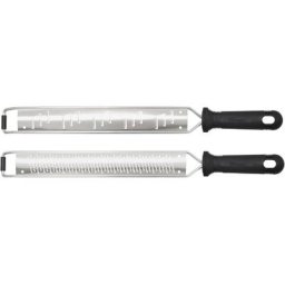 PINTINOX Küchenreibe Professional, Edelstahl, Kunststoff, (Set, 2-St), (Schaber und Reibe mit feiner Klinge), Edelstahl