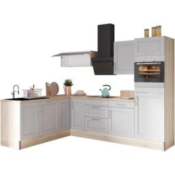 OPTIFIT Küche Ahus, 200 x 270 cm breit, ohne E-Geräte, Soft Close Funktion, MDF Fronten