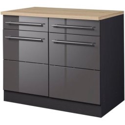 HELD MÖBEL Unterschrank Wien Breite 100 cm, 2 Türen, 2 Schubkästen, für viel Stauraum