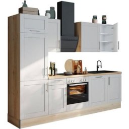 OPTIFIT Küche Ahus, 280 cm breit, ohne E-Geräte, MDF Fronten, Soft Close Funktion