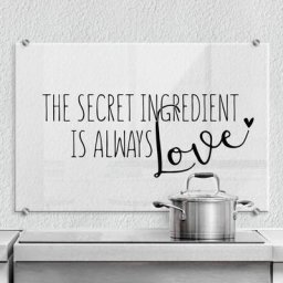 Wall-Art Küchenrückwand The secret ingredient is love, (1-tlg)