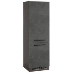 HELD MÖBEL Kühlumbauschrank Tulsa 60 cm breit, 200 cm hoch, 2 Türen, schwarzer Metallgriff, MDF Front