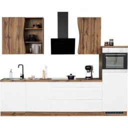 HELD MÖBEL Küche Bruneck, 300cm breit, ohne E-Geräte, hochwertige MDF-Fronten