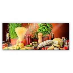 Wall-Art Küchenrückwand Italienisch Kochen - Panorama, (1-tlg)