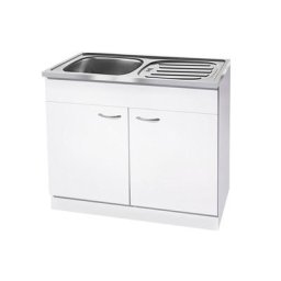 wiho Küchen Spülenschrank Kiel 100 cm breit mit Auflagespüle