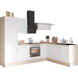OPTIFIT Küche Ahus, 200 x 270 cm breit, ohne E-Geräte, Soft Close Funktion, MDF Fronten
