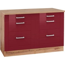 HELD MÖBEL Unterschrank Tinnum 120 cm breit, Metallgriffe, MDF Fronten, mit 2 Schubkästen