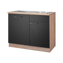 wiho Küchen Spülenschrank Montana 110 cm breit, inkl. Tür/Griff/Sockel für vollint. Geschirrspüler