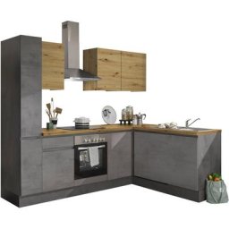 BASIC by Balculina Küche Adna, Stellbreite 250/170 cm, wahlweise mit oder ohne E-Geräte