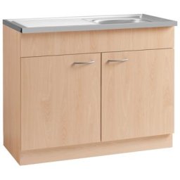 wiho Küchen Spülenschrank Kiel 100 cm breit mit Auflagespüle