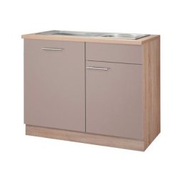 wiho Küchen Spülenschrank Montana 110 cm breit, inkl. Tür/Griff/Sockel für vollint. Geschirrspüler