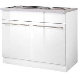 wiho Küchen Spülenschrank Chicago 100 cm breit, inkl. Einbauspüle aus Edelstahl