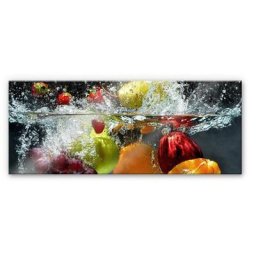 Wall-Art Küchenrückwand Erfrischendes Obst - Panorama, (1-tlg)