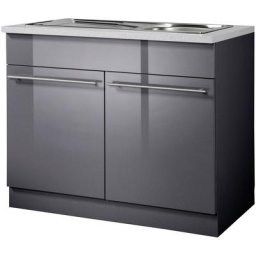 wiho Küchen Spülenschrank Chicago 100 cm breit, inkl. Einbauspüle aus Edelstahl
